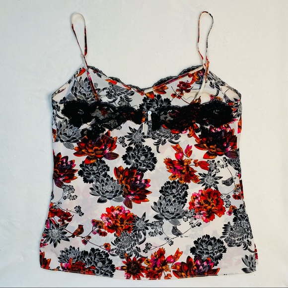 Bebe Silk Cami with Lace Detail - Picture 3 of 7